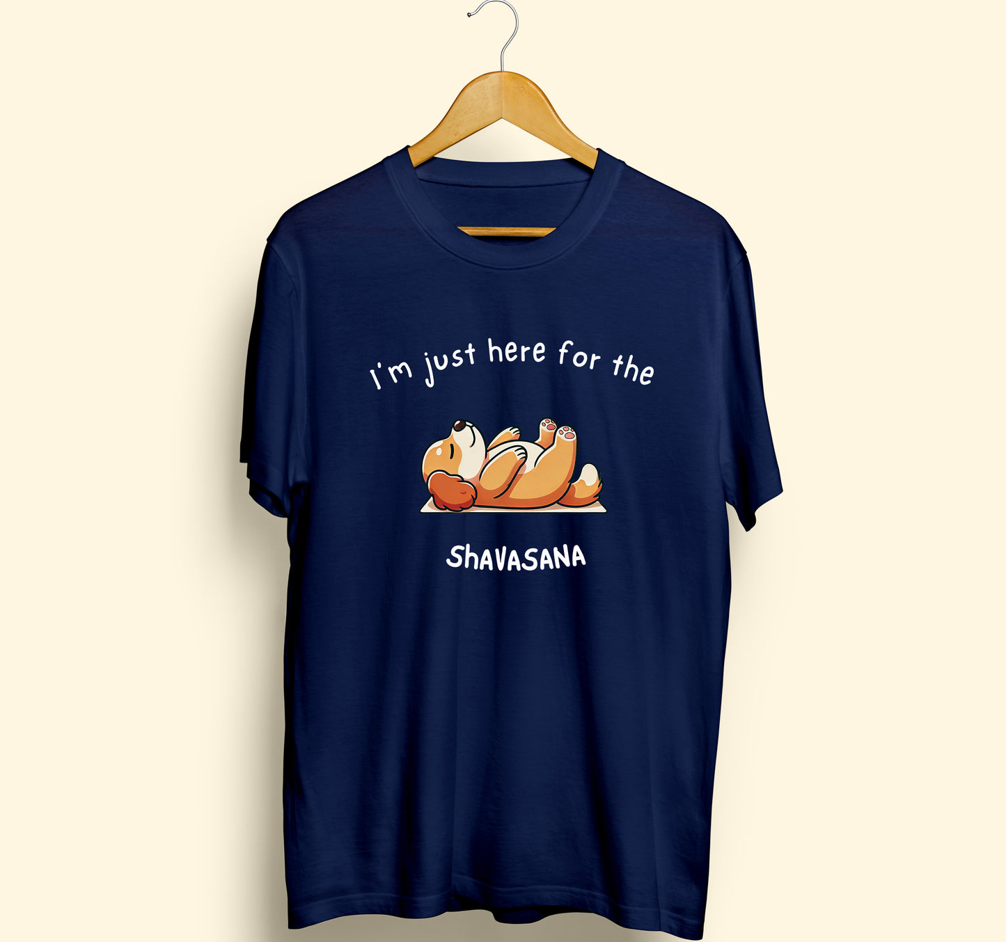 ⁠Shavasana Dog Half Sleeve T-Shirt