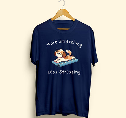 Less Stressing Dog Half Sleeve T-Shirt