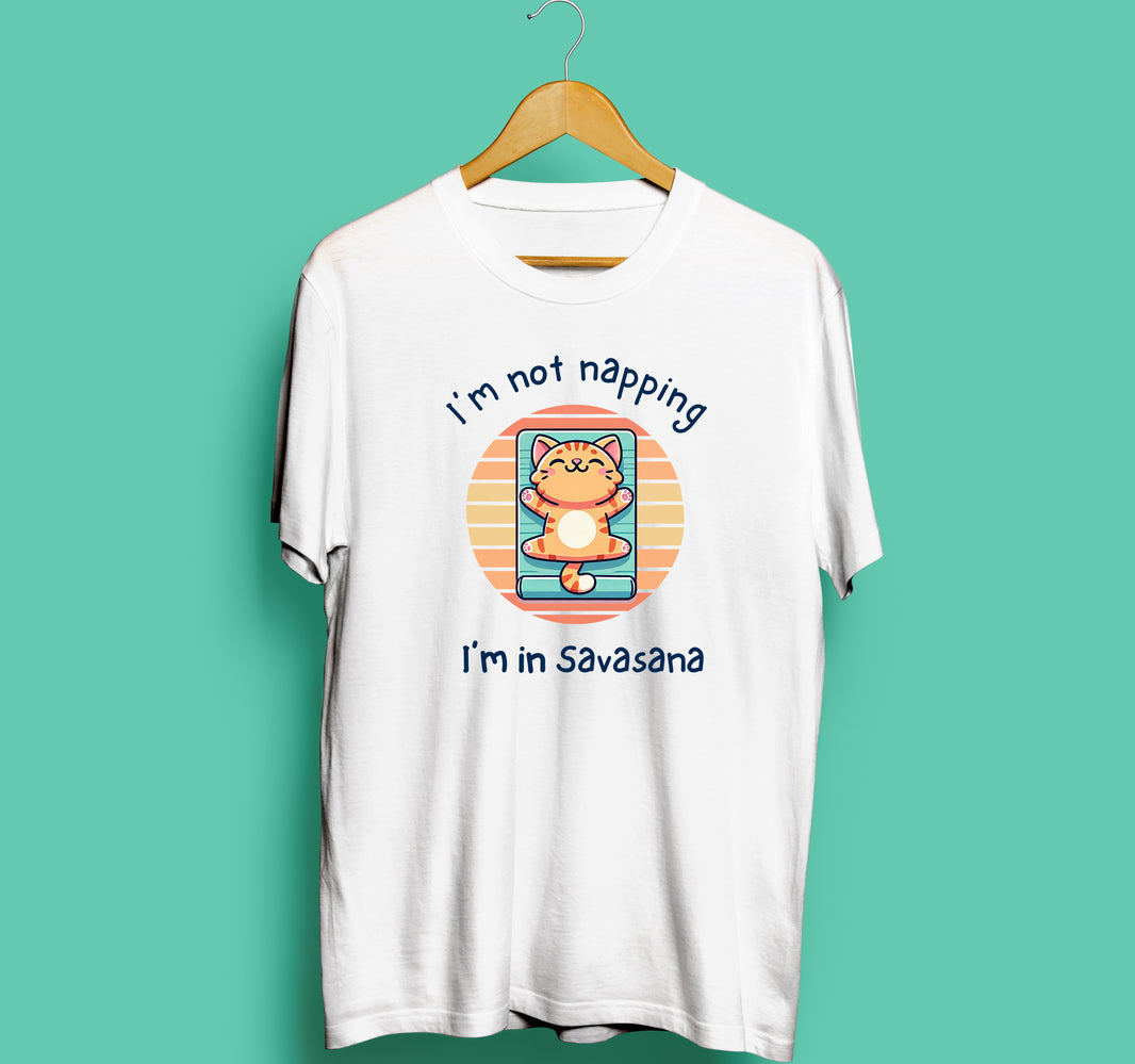 I'm Not Napping Half Sleeve T-Shirt White