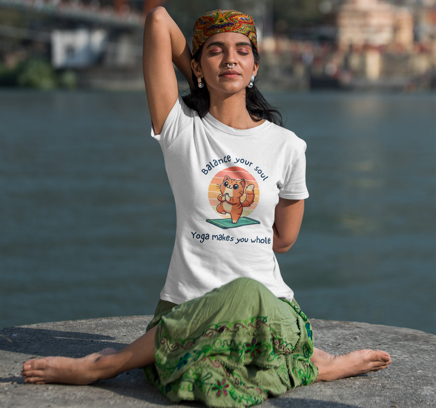 Balance Your Soul Yoga Makes You Whole Half-Sleeve T-shirt