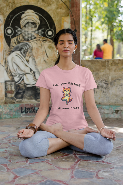 Find Your Balance Half Sleeve T-Shirt Pink